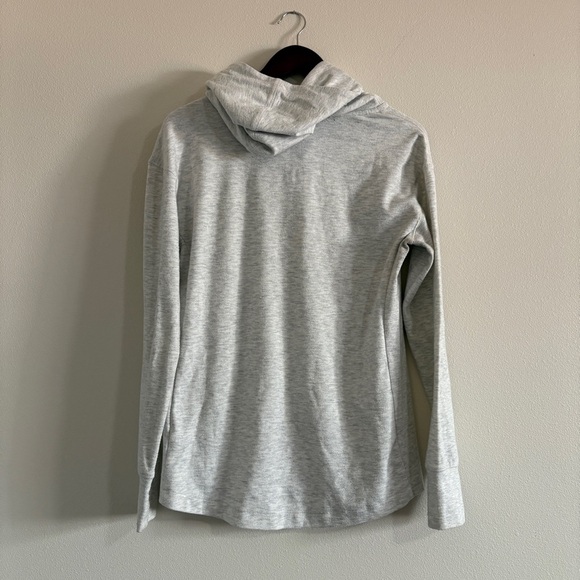 Fundamental Coast Women’s Mock Cowl Neck Hoodie Size Medium Light Heather Gray - Picture 8 of 10